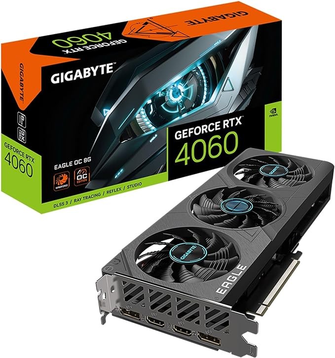 GPU RTX 4060 8GB GIGABYTE EAGLE OC BLACK